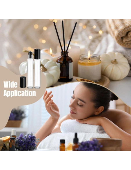 150 Botellas de Aceite Esencial Tideme 10ml Vidrio a Prueba de Fugas