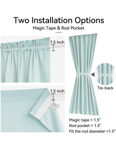 Cortina de Panel de Puerta Vatge Aqua 30.48x182.88 cm 2