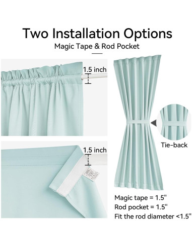 Cortina de Panel de Puerta Vatge Aqua 30.48x182.88 cm