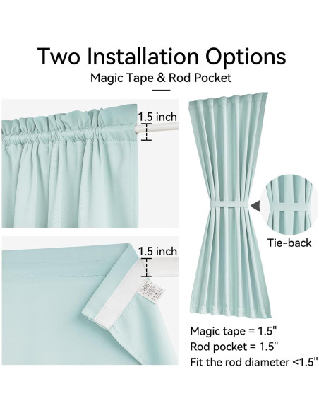 Cortina de Panel de Puerta Vatge Aqua 30.48x182.88 cm