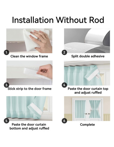 Cortina de Panel de Puerta Vatge Aqua 30.48x182.88 cm