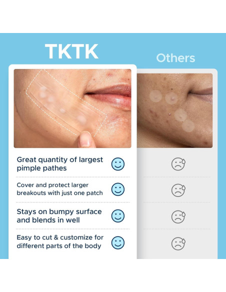 Parches para Granos XL TKTK 60 mm Hidrocoloide 62 Piezas