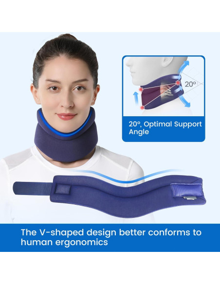 Faja cervical VELPEAU azul S para dolor de cuello y soporte
