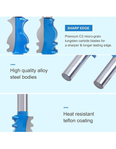 Juego de Brocas de Router de Moldeo 12mm Flytuo - 2 Piezas 2