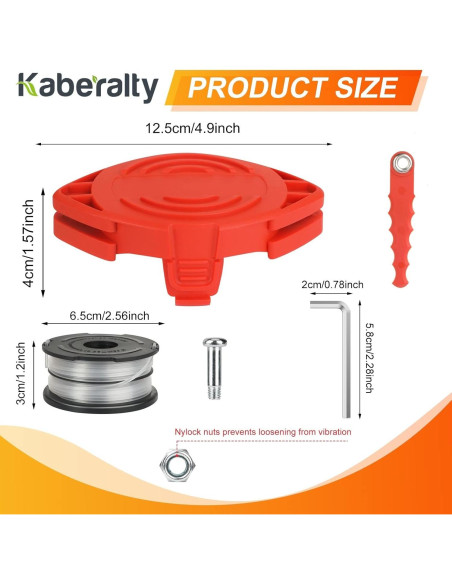 Cabezal de Repuesto DF-065 Kaberalty para Desmalezadora 21 Piezas