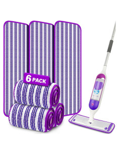 Almohadillas de Mopa Reutilizables FORSPEEDER 6 Piezas Microfibra