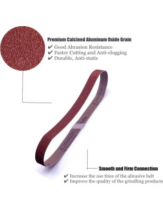 Cinta de Lija 1/2" x 18" 40 Granos Craftmas - Paquete 24 2