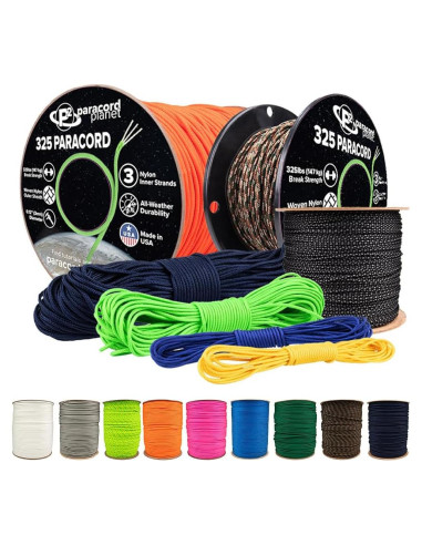Cuerda Paracord Planet 325 Nylon 3mm 3m Púrpura Ácido