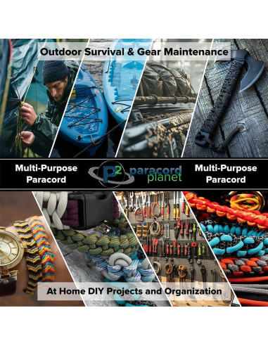 Cuerda Paracord Planet 325 Nylon 3mm 3m Púrpura Ácido