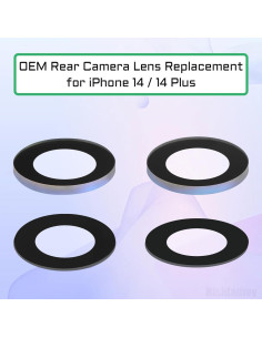 Reemplazo Lente Cámara Trasera OEM para iPhone 14 Plus - 2 Piezas 2