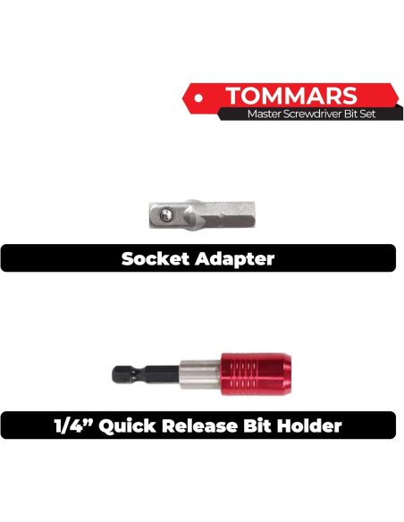 Juego de 102 Piezas de Puntas de Destornillador TOMMARS S2