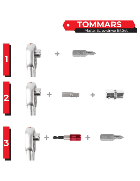 Juego de 102 Piezas de Puntas de Destornillador TOMMARS S2