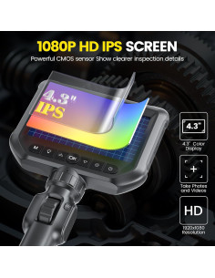 Cámara de Inspección Articulada GODIAG 1.01m con Luz LED 2