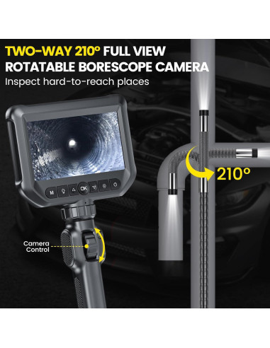 Cámara de Inspección Articulada GODIAG 1.01m con Luz LED