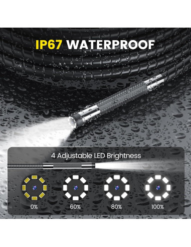 Cámara de Inspección Articulada GODIAG 1.01m con Luz LED