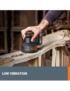 Lijadora Orbital Inalámbrica Worx 20V WX823L.9 Sin Escobillas 2