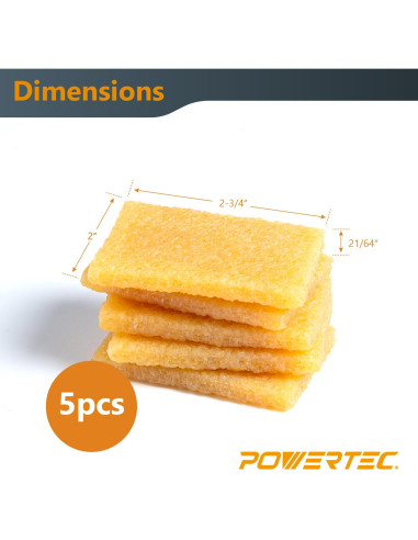 Bloques de Limpieza Abrasiva POWERTEC 5PK - 7 cm