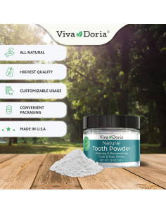 Polvo Dental Natural Viva Doria 42.52 g | Blanqueador y Remineralizante 2