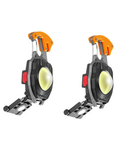 Linterna de bolsillo WEVYHFS recargable con llavero y 4 luces