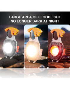 Linterna de bolsillo WEVYHFS recargable con llavero y 4 luces 2