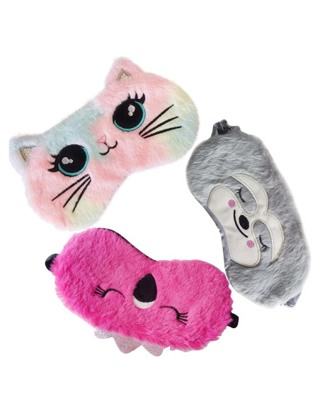Máscara de Dormir KANOA 3Pack Multicolor Suave para Niños
