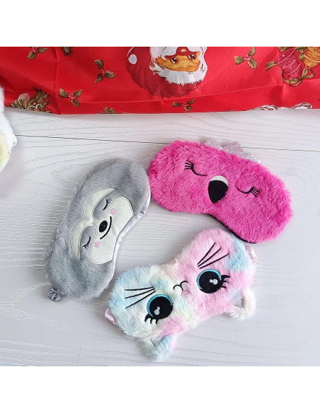 Máscara de Dormir KANOA 3Pack Multicolor Suave para Niños