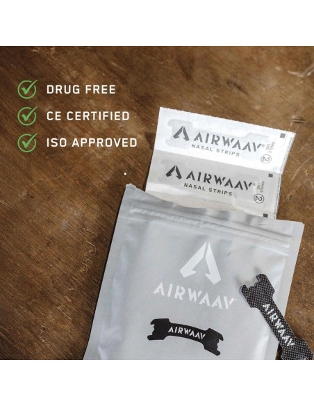 Tiras Nasales AIRWAAV para Mejorar Sueño y Rendimiento - 1 Unidad