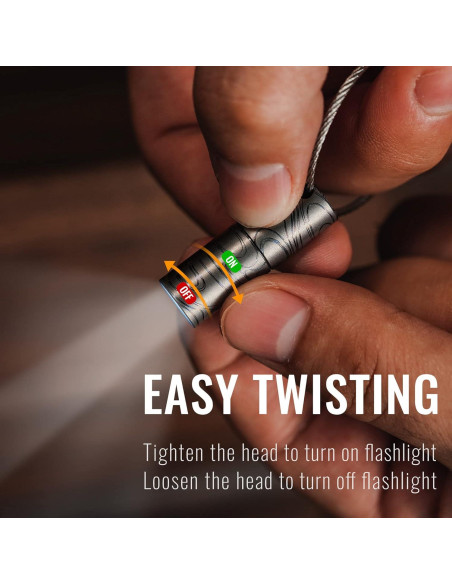 Linterna LED Mini KeyUnity KF00 de Titanio 15 Lúmenes Impermeable