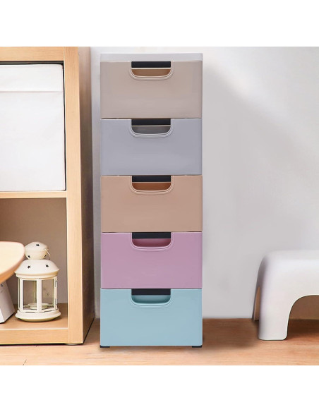 Cajonera Apilable KONGKUNI 5 Cajones Colorida 40x30x84cm