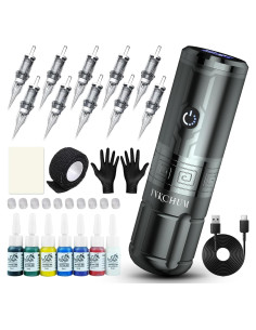 Kit de Máquina de Tatuaje Inalámbrica INKCHUM 2000mAh 12W