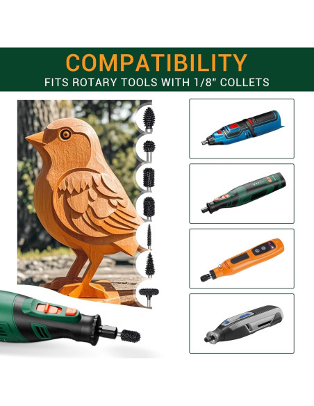 Burr Rotativo Nariz de Bola ToolTrek 3.175 mm Carburo Tungsteno