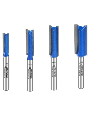 Juego de Brocas de Router KOWOOD Plus Doble Filo 6.35-12.7 mm