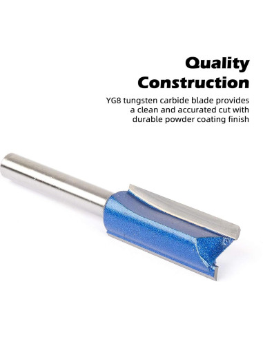 Juego de Brocas de Router KOWOOD Plus Doble Filo 6.35-12.7 mm