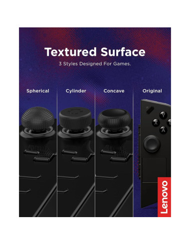 Tapas de Joystick Lenovo Legion Go - Negro Eclipse, Ergonomía y Precisión