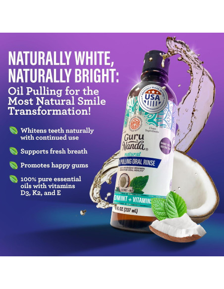 Kit de Cuidado Bucal GuruNanda Carbón 155ml - Blanqueador