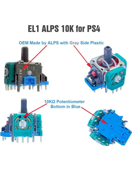 Placa de Circuito Joystick ElecGear EL1 ALPS 10K para PS4