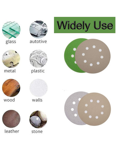 20 Discos de Lija 5" CKFCXC 3000-10000 Granos Húmedo/Seco