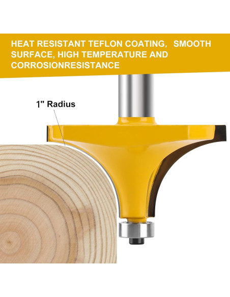 Fresa de Redondeo 1/2" Vástago Carburo Radio 1" Yueqing