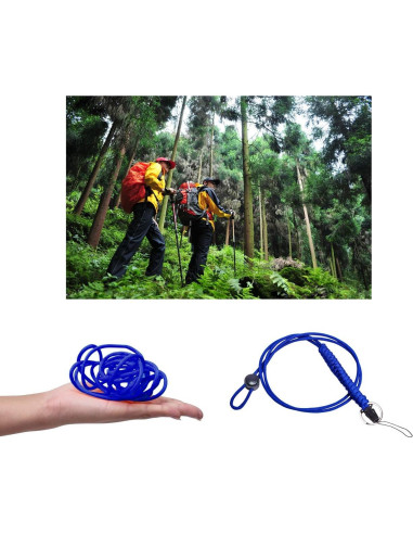 Collar Lanyard de Supervivencia WALNEW 63 cm Ajustable Azul Marino
