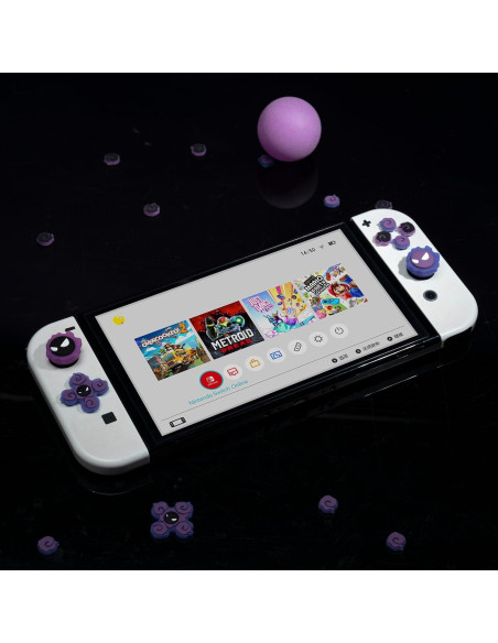 Tapas de Botones D-Pad Jusy para Nintendo Switch OLED 3D