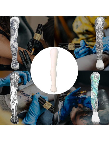 Brazo de Práctica para Tatuajes de Silicona Blanca 1:1