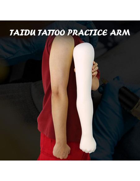 Brazo de Práctica para Tatuajes de Silicona Blanca 1:1