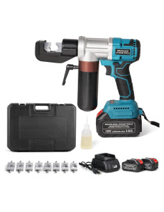 Crimpadora Eléctrica TOORGO MZS-70, 18V, 60KN, Kit Completo
