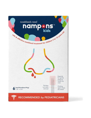 Tapones Hemorragias Nasales Nampons Niños - Kit 6 Unidades