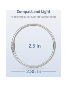 Anillos de Encuadernación Pawfly 12 Pcs 7.24 cm Acero Blanco 2