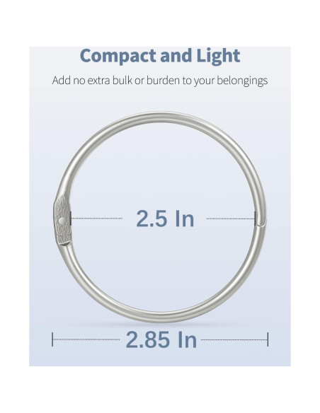 Anillos de Encuadernación Pawfly 12 Pcs 7.24 cm Acero Blanco