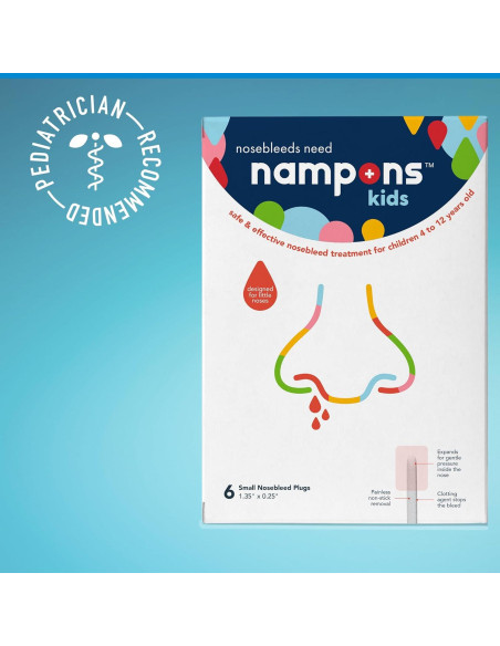 Tapones Hemorragias Nasales Nampons Niños - Kit 6 Unidades Tapones Hemorragias Nasales Nampons Niños - Kit 6 Unidades