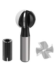 Fresa Esférica 12mm ROOCBIT Caja Cove 4 Flutas Carburo