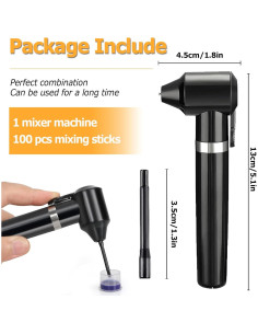 Máquina Mezcladora de Tinta Eléctrica TONBAO con 100 Palitos 2