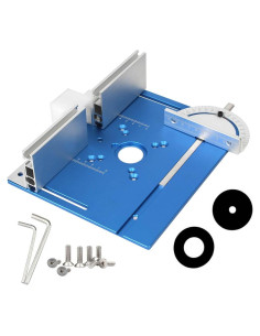 Placa de Inserción para Mesa de Router KETIPED 240x200 mm Azul